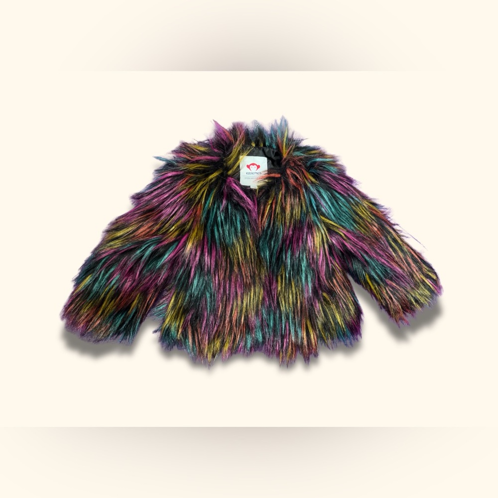❌ SOLD ❌ Appaman Faux Fur Multicolor Coat 2T